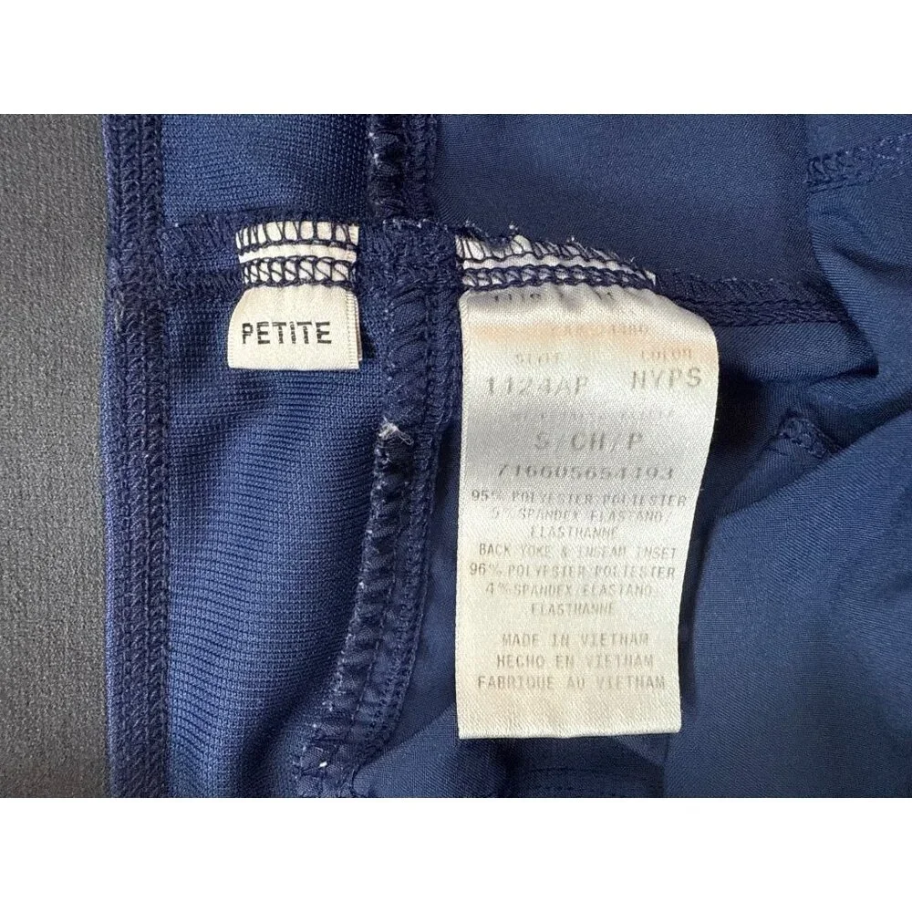 Infinity Wmns 4 Pocket Stretch Drawstr. Navy Scrub Pant small Petite (bin GG157) - Picture 6 of 10